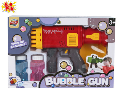 Sun Fun bublifukovač pistole 21 cm na baterie s náplní 2 ks