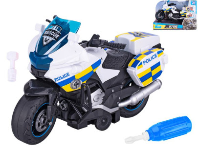 Motorka policejní šroubovací 22 cm na setrvačník