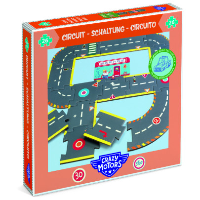 Gigant puzzle Závodní dráha Crazy Motors 26 ks Djeco