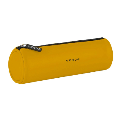Pouzdro etue PU kulatá Verde hořčice OxyBag