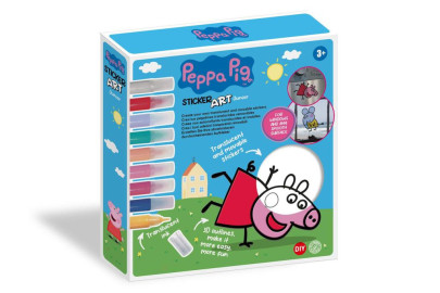 Okenní samolepky a omalovánky Peppa Pig s barvami 