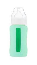 Kojenecká lahev skleněná 240 ml široká silikonový obal