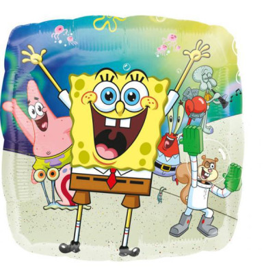 Čtverec - SpongeBob 43 cm - fóliový balónek