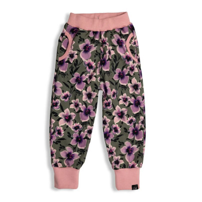 Dětské tepláky EasyFit Purple flower zelené