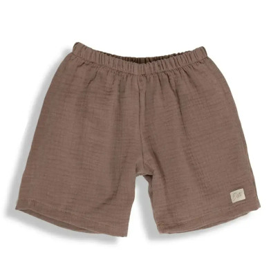 Dětské mušelínové kraťasy Brown Esito