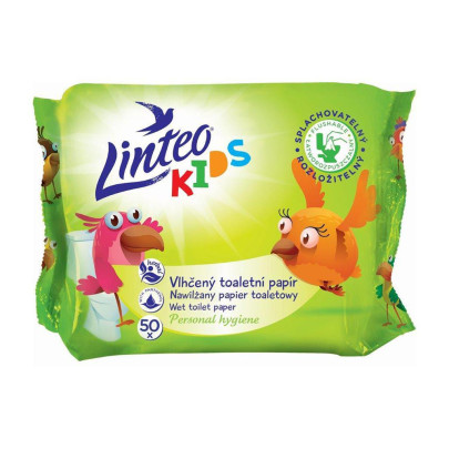 Dětský vlhčený toaletní papír Linteo KIDS 50ks