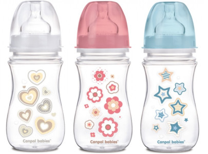Antikoliková láhev se širokým hrdlem 240 ml Newborn baby Canpol babies