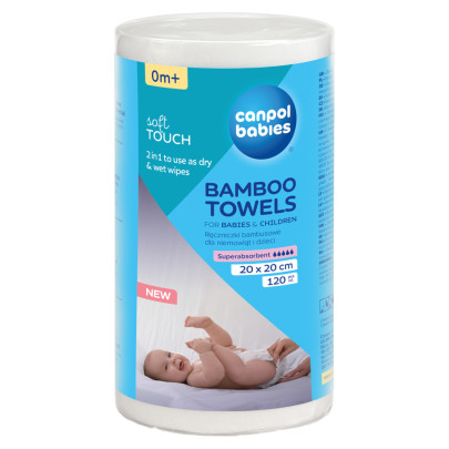 Jednorázové bambusové ručníky 120 ks Canpol babies