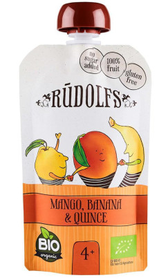 BIO kapsička Mango, banán a kdoule 110 g Rudolfs