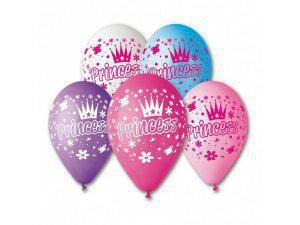 Balónek pastel 30 cm Princess potisk 10 ks