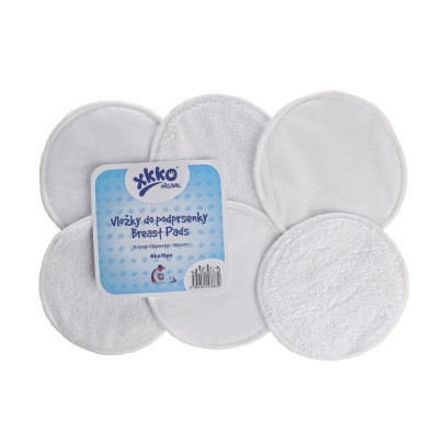 Froté vložky do podprsenky XKKO Organic - Bílé
6 ks