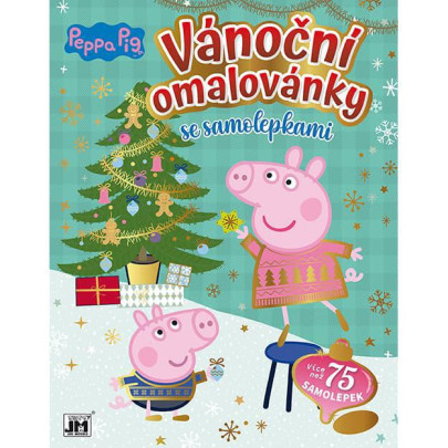 Vánoční omalovánky se samolepkami Prasátko Peppa