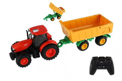 Traktor Zetor RC s valníkem 42 cm 2,4GHz dobíjecí pack + baterie se zvukem 