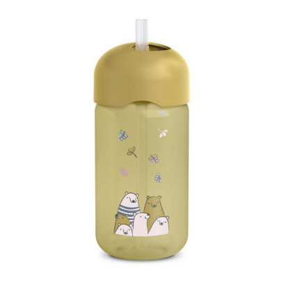 Lahvička s brčkem Bear 340 ml Suavinex