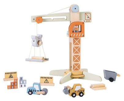 Dřevěný jeřáb s příslušenstvím 2Kids Toys 