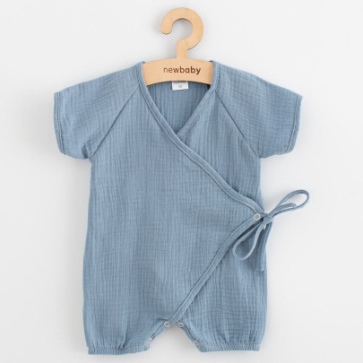 Kojenecký letní mušelínový overal New Baby blue
