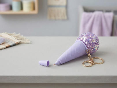 Přívěsek na klíče/propiska ve tvaru zmrzliny 14 cm Glamour