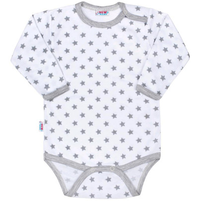 Kojenecké body New Baby Classic II šedé s hvězdičkami Vel. 86