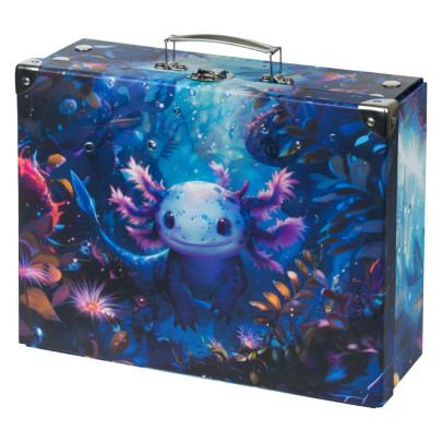 Skládací školní kufřík Axolotl s kováním Baagl