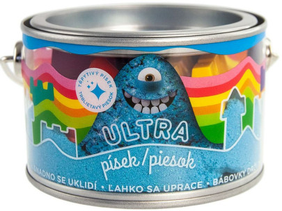 Ultra písek s glitry 200 g - modrý