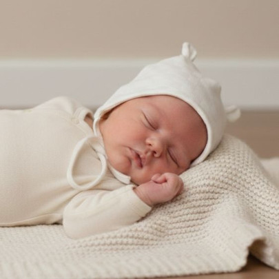 Kojenecká čepice zavazovací s oušky Obdélník bílá Babyservice
