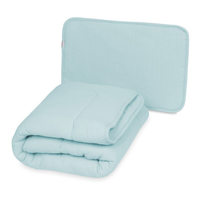Mušelínový set přikrývka a polštář 135 x 100 / 40 x 60 cm Babymatex