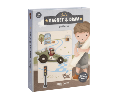 Knížka s magnety Jim Doprava Little Dutch