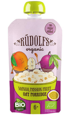 BIO kapsička Mango, celozrnná ovesná kaše 110 g Rudolfs
