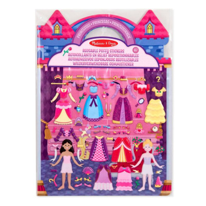 Adhezní sešit se samolepkami Princezny Melissa & Doug