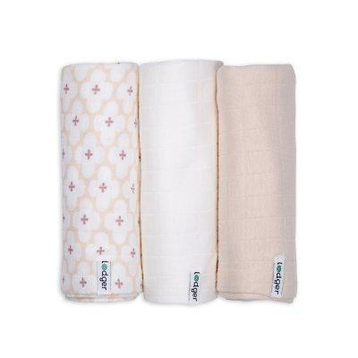 Swaddler Solid Matcha 3 balení 70 x 70 cm Lodger