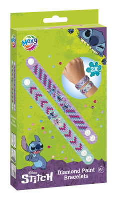 Diamantové malování Stitch - výroba náramků 2 ks 