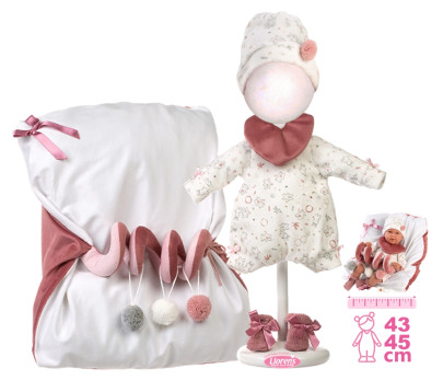 Obleček pro panenku New Born velikosti 40-42 cm a podložka se spirálou Llorens