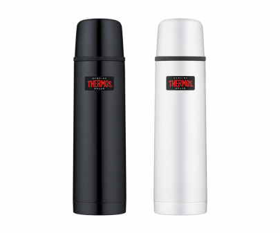 Termoska s tlačítkovým uzávěrem a šálkem 1 l Thermos