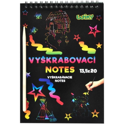 Škrabací notes duhový 12 listů