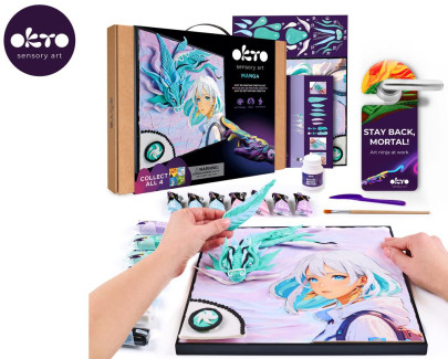 Manga motiv živlů "Vítr" výtvarný set 30 x 40 cm Okto