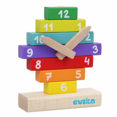 Hodiny s magnetickými ručičkami - dřevěná skládačka Cubika