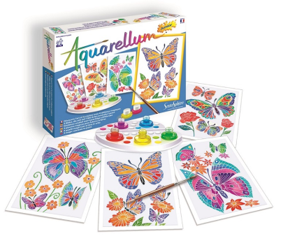 Akvarely junior - Motýli a květiny Sentosphere 