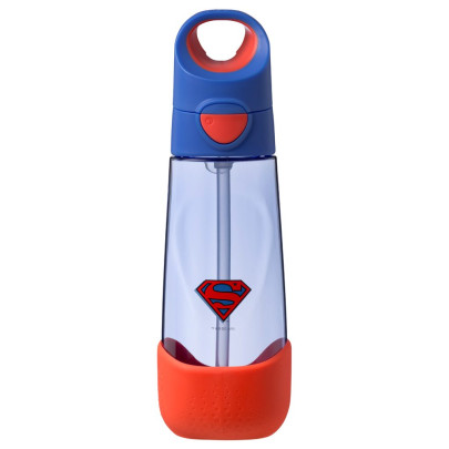 Láhev na pití s brčkem 600 ml Superman B.Box