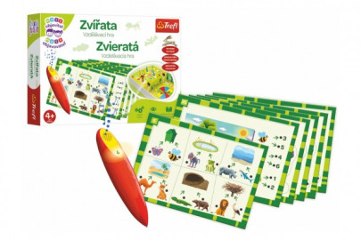 Malý objevitel Zvířata + kouzelná tužka edukační společenská hra Trefl