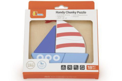 Dřevěné puzzle pro nejmenší - Plachetnice