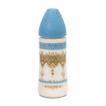 Kojenecká láhev silikonová kulatá savička Premium Couture Suavinex 360 ml