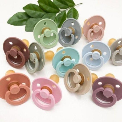 Dudlíky kaučuk 2 ks 0-6 měsíců Colour Bibs