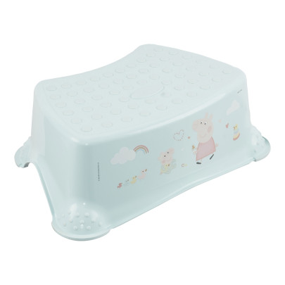 Stupínek k umyvadlu a WC s protiskluzem Keeper Peppa Pig sv. zelená