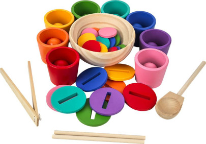 Duhové kuličky, mince a kalíšky 8 barev 2Kids Toys 