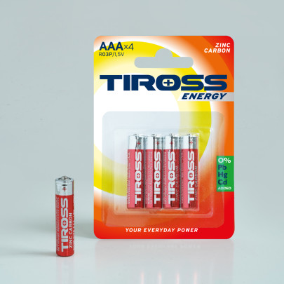 Baterie AAA (R03P, 1.5 V) zinko-uhlíkové balení 4 ks
