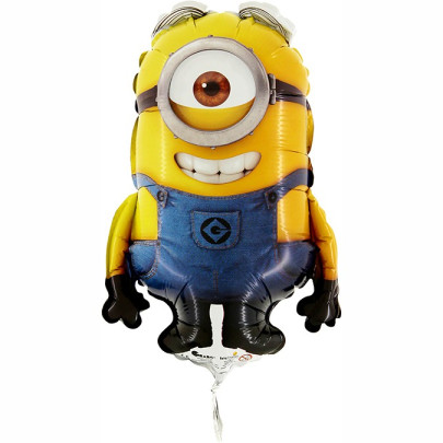 Fóliový balónek Mimoni Stuart 35 cm – mini balónek na tyčku