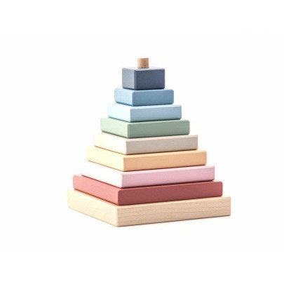 Barevná pyramida - dřevěná skládačka 9 dílů Cubika