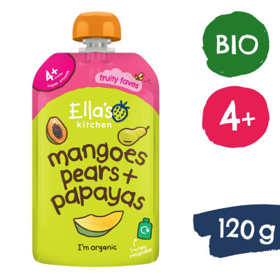 Ella's Kitchen BIO Mango, hruška a papája (120 g)