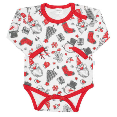 Kojenecké body s dlouhým rukávem New Baby Christmas