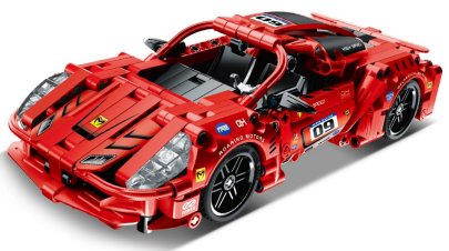 Stavebnice závodní auto na zpětné natažení 437 dílků iM.Master